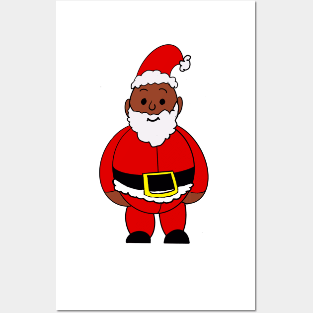 Black santa Wall Art by Stephanie Kennedy 